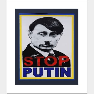 Stop Putin | Stop War | Save Ukraine Posters and Art